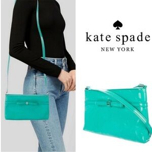 Kate Spade Camellia Street teal crossbody
